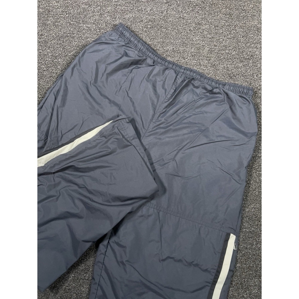 Vintage Nike Windbreaker Pants MenXL Gray Baggy Drawstrings Lined Ankle Zip 90s